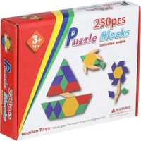 TANGRAM DE MADERA  ROMPECABEZAS EDUCATIVO