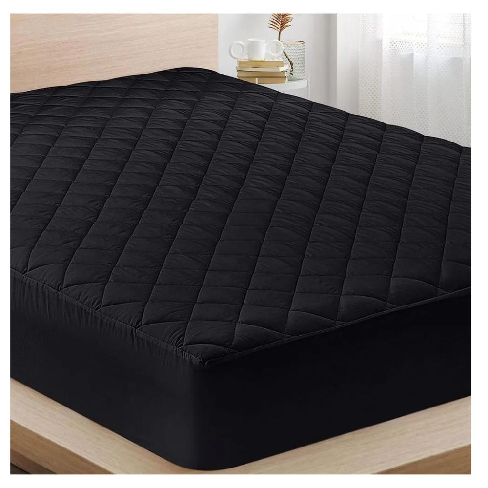 Funda Protector De Colchón Impermeable Antifluidos 2 Plazas Negro