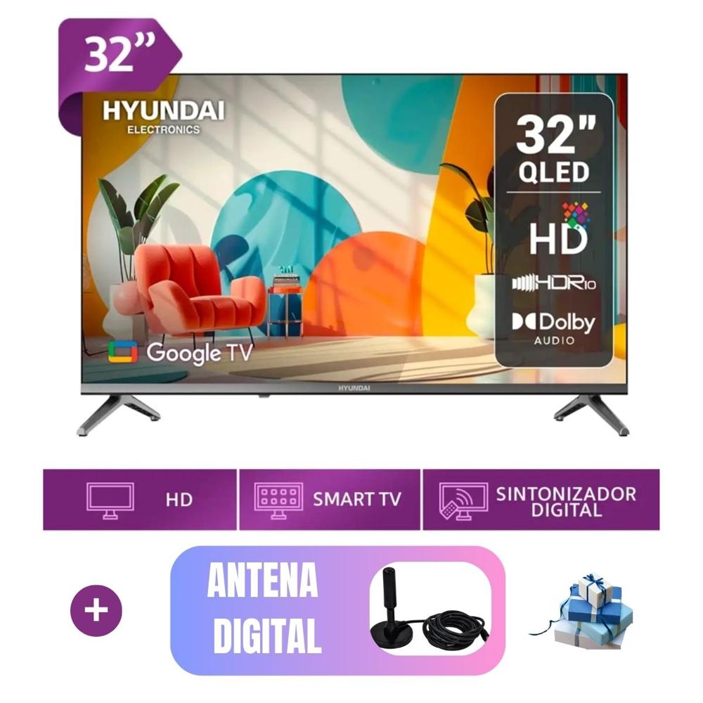Televisor Hyundai QLED 32'' HD HYLED3259QG 2025 - Ant Digital