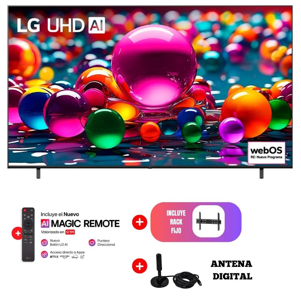 TELEVISOR 75'' LG UHD 4K 75UA8050PSA THINQ AI 2025 - Ant - Rack Fijo - Magic