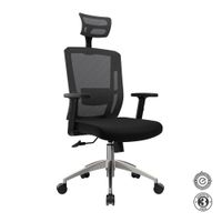 Silla Ergonómica Delphi II Presidente Syncro Brazos 1D Aluminio Negro Althea Confort