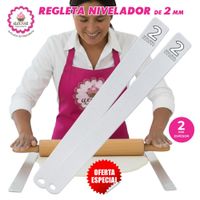 2 Regletas Nivelador Acrílico para Repostería de 2 mm.