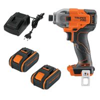 Atornillador de Impacto 20V +2 Baterias 4Ah+ Cargador Truper 103254-103009-103009-12336