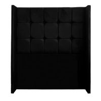 CABECERA PEDESTAL 2 PLAZAS KAMAS CUADROS 2 - NEGRO