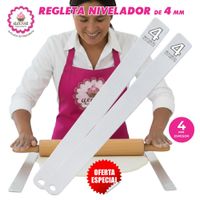 2 Regletas Nivelador Acrílico para Repostería de 4 mm.