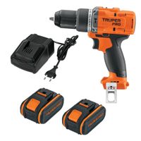 Taladro Percutor 20V + 2 Baterias 4 Ah + Cargador Truper 103248-103009-103009-12336