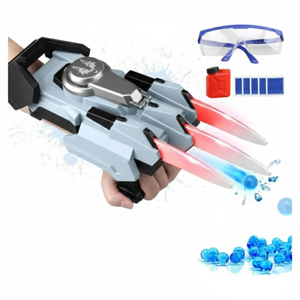 Garra Wolverine Lanzador de Bolitas de Hidrogel Juguete para Niños y Adultos Batería Recargable Gris