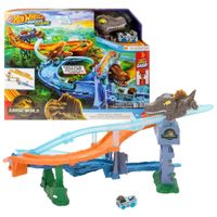 Pista Hot Wheels Jurassic World Rebirth Spinosaurus vs Velociraptor
