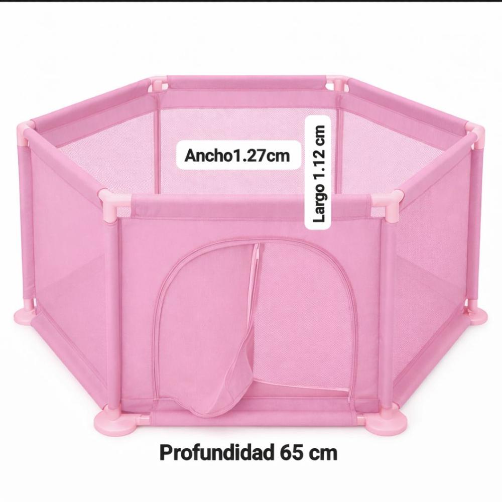 Corral De Juegos Hexagonal Para Bebés Niños Infantil  rosado
