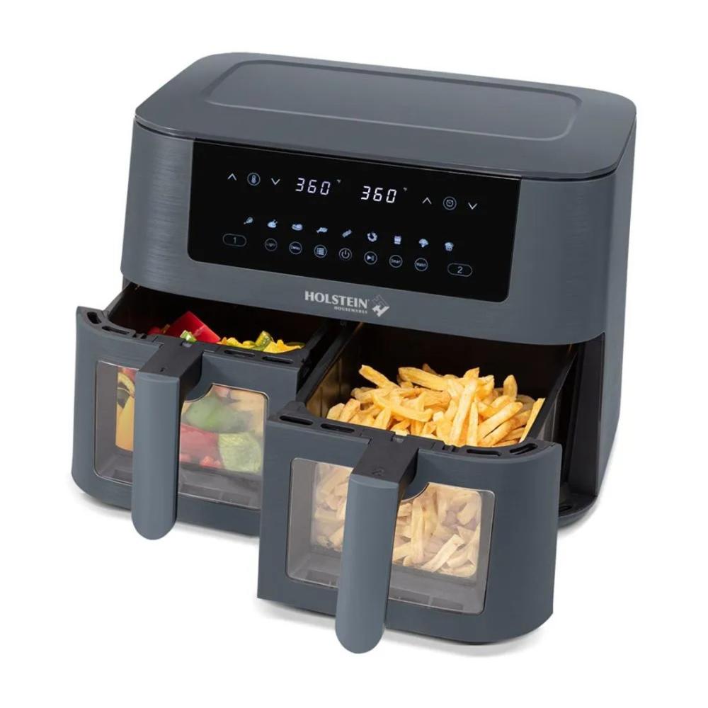 Freidora de Aire Digital Holstein HH-09114021DG-V03 Doble Canasta 8L Negro