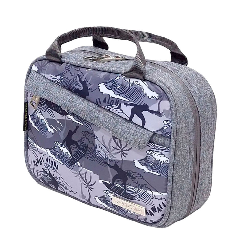 CARTUCHERA ORGANIZADORA XL-PLOMO PLATA