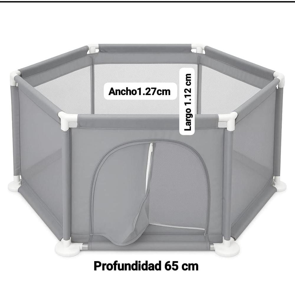 Corral De Juegos Hexagonal Para Bebés Niños Infantil gris