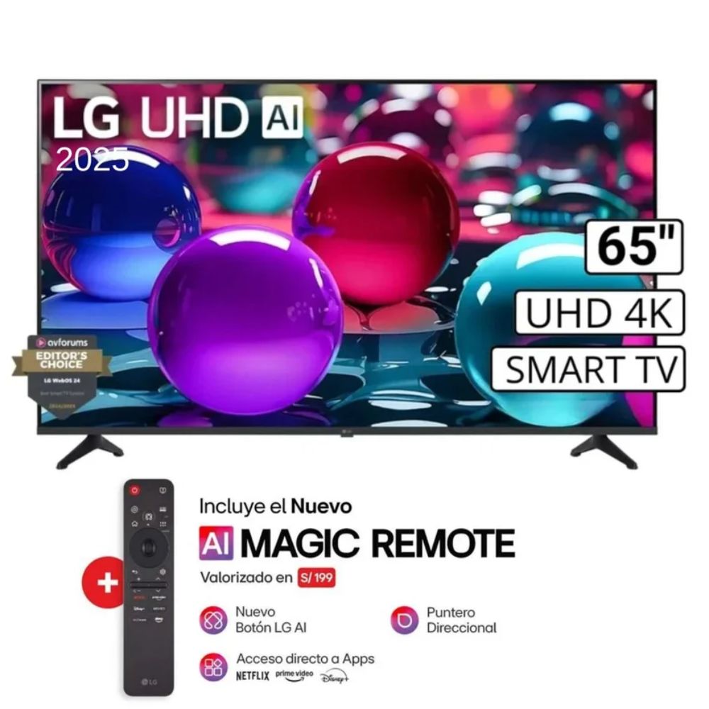 Televisor LG 65 UHD 4K Smart Thinq Ai 65UA7300PSB - Magic Remote - Nuevo