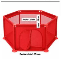 Corral De Juegos Hexagonal Para Bebés Niños Infantil  rojo
