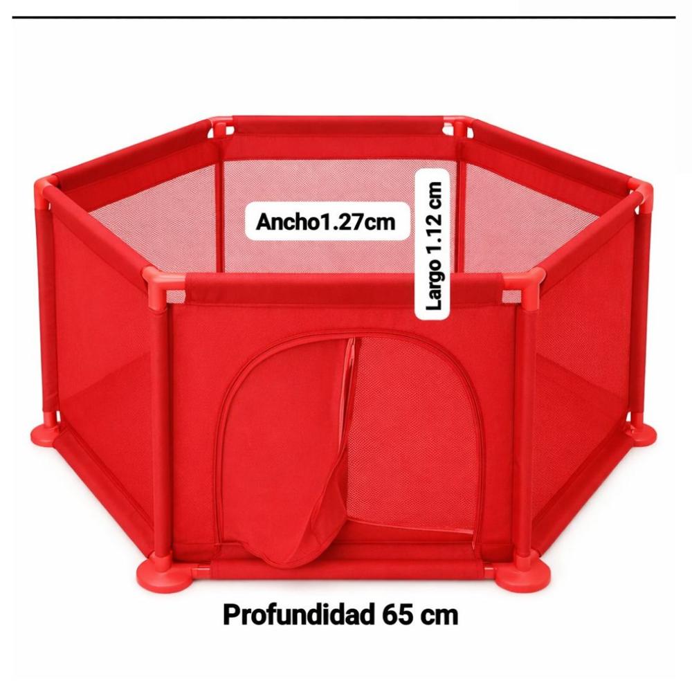 Corral De Juegos Hexagonal Para Bebés Niños Infantil  rojo