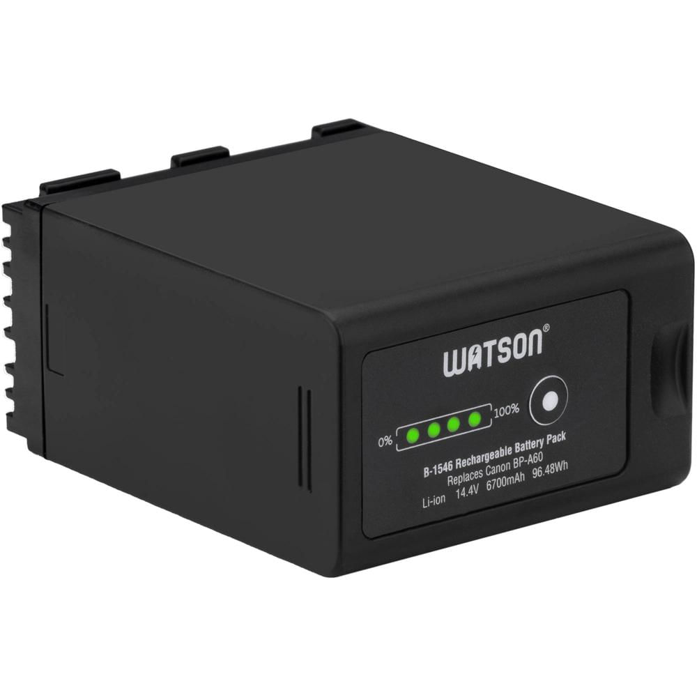 Batería de Litio Watson BP-A60 (14.4V, 6700mAh) - Reemplazo para Canon BP-A60, Compatible con C500 I 1505207-REG Batería de Litio Watson BP-A60 (14.4V, 6700mAh) - Reemplazo para Canon BP-A60, Compatible con C500 I 1505207-REG