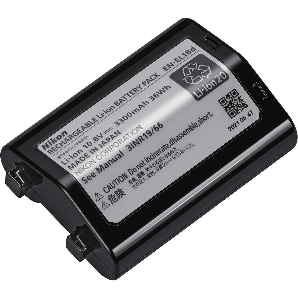 Batería Recargable de Litio-Ion Nikon EN-EL18d (10.8V, 3300mAh) - Compatible con Z 9 y Carga en Carg 1670103-REG Batería Recargable de Litio-Ion Nikon EN-EL18d (10.8V, 3300mAh) - Compatible con Z 9 y Carga en Carg 1670103-REG