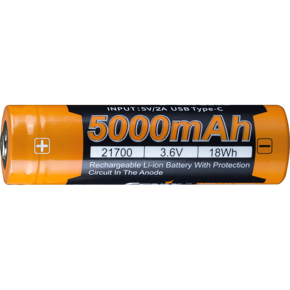 Batería Recargable de Litio-Ion Fenix ARB-L21-5000U 21700 con Puerto de Carga USB-C y Luz Indicadora 1605679-REG Batería Recargable de Litio-Ion Fenix ARB-L21-5000U 21700 con Puerto de Carga USB-C y Luz Indicadora 1605679-REG