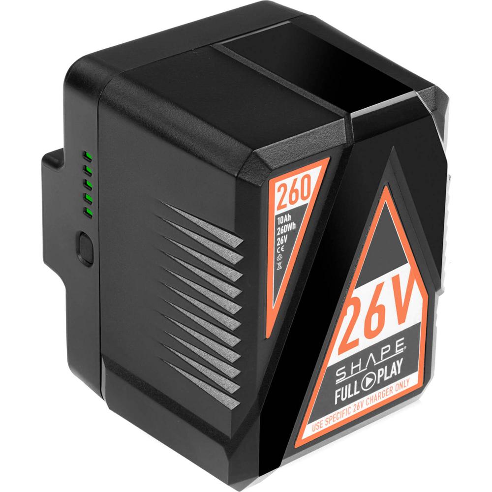 Batería de Litio-Ion 260Wh Gold Mount SH FULL PLAY 26V - Soporta hasta 10A, 1x5V USB, 15A Máx, Se 1515145-REG Batería de Litio-Ion 260Wh Gold Mount SH FULL PLAY 26V - Soporta hasta 10A, 1x5V USB, 15A Máx, Se 1515145-REG