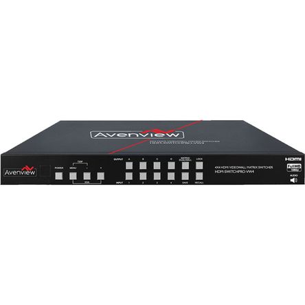 Avenview Conmutador Matriz HDMI 4x4 con Videowall 2x2 y Soporte de Audio 1013173-REG Avenview Conmutador Matriz HDMI 4x4 con Videowall 2x2 y Soporte de Audio 1013173-REG