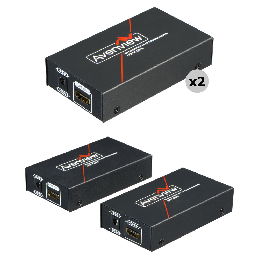 Avenview HDMI Unlimited LAN Extender Set: 1 Transmisor y 3 Receptores, Extensión de Video 1080p y Au 1659392-REG Avenview HDMI Unlimited LAN Extender Set: 1 Transmisor y 3 Receptores, Extensión de Video 1080p y Au 1659392-REG