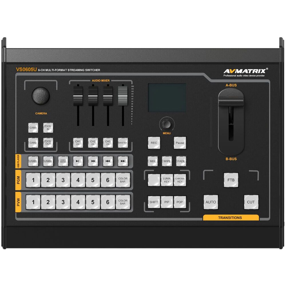 AVMATRIX VS0605U: Conmutador de Streaming Multi-Formato de 6 Canales con Entradas SDI/HDMI y Salidas 1607549-REG AVMATRIX VS0605U: Conmutador de Streaming Multi-Formato de 6 Canales con Entradas SDI/HDMI y Salidas 1607549-REG