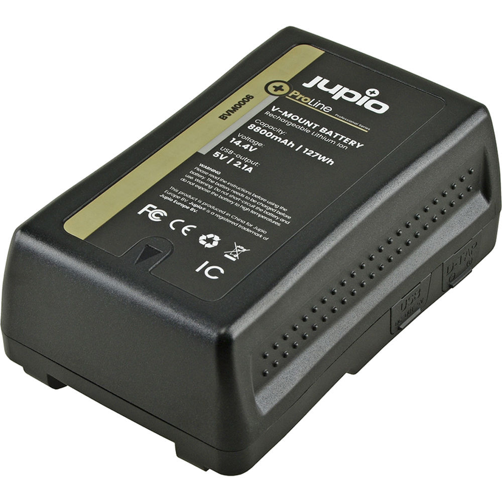 Batería de Litio Jupio ProLine 14.4V 127Wh (Montaje en V) - 14.8A Dibujo Continuo, Salida D-Tap, USB 1564343-REG Batería de Litio Jupio ProLine 14.4V 127Wh (Montaje en V) - 14.8A Dibujo Continuo, Salida D-Tap, USB 1564343-REG