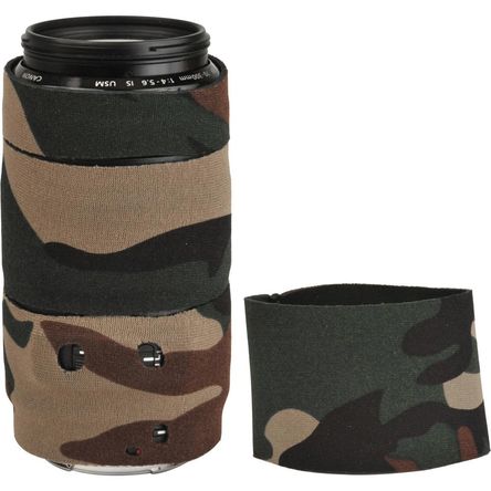 Cubierta LensCoat para Lente Canon 70-300mm f/4-5.6 (Camo Verde Bosque) - Neopreno Impermeable, Barr 572826-REG