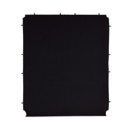 Cubierta de Fondo Manfrotto EzyFrame (Negra, 6.5 x 7.5') - 100% Poliéster, Lavable, Incluye Abrazade 1790178-REG