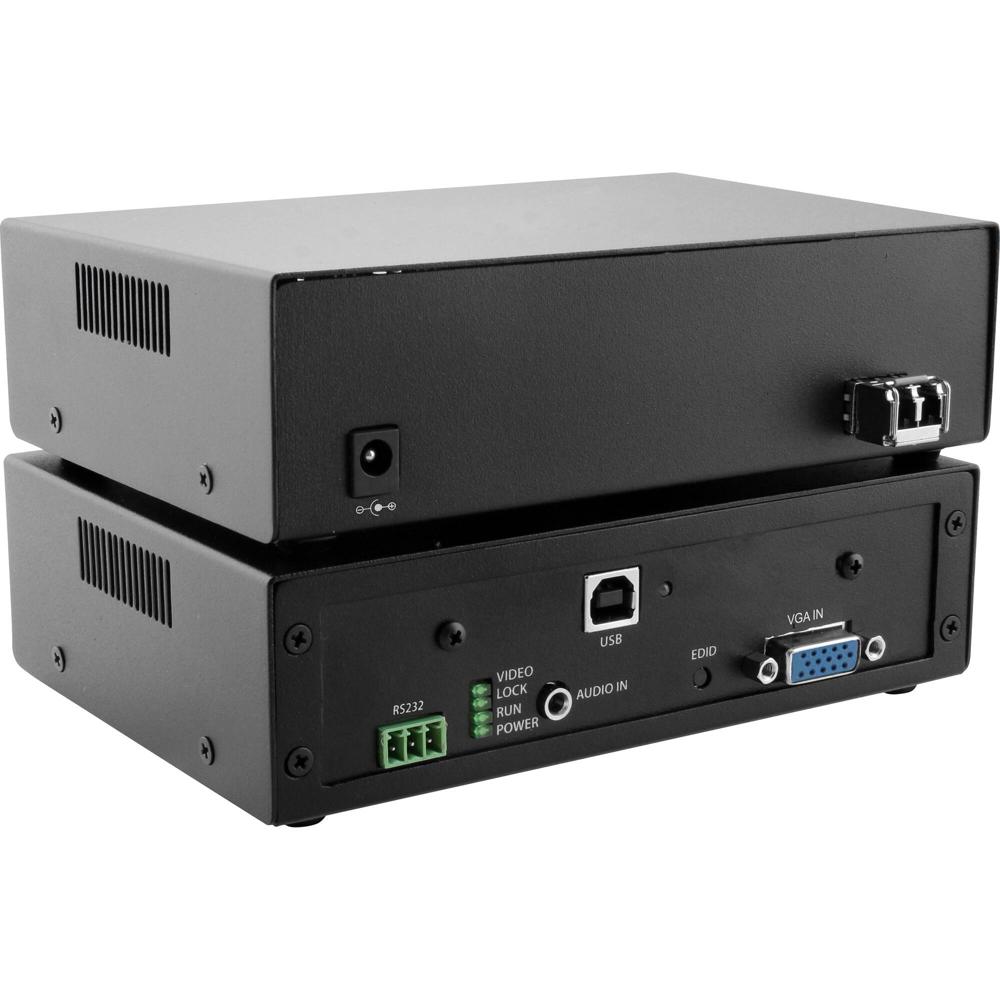 Extensor de Fibra Multimodo Smart-AVI DVI-I (DVI/VGA) con Audio Estéreo, USB, RS-232, KVM y Alcance