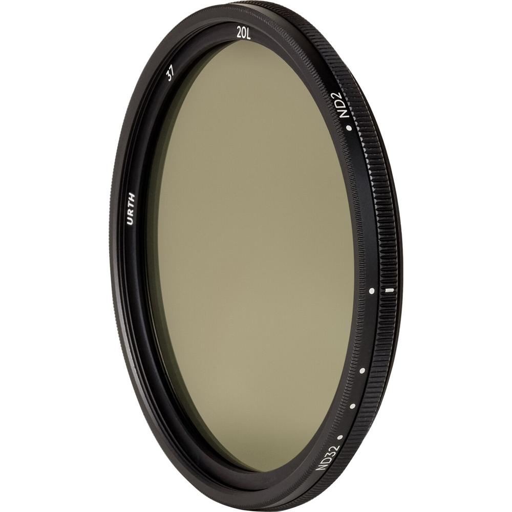 Filtro de Lente ND Variable Urth 37mm ND2-32 Plus+ (Reducción de Luz de 1 a 5 Pasos) - Vidrio Óptico
