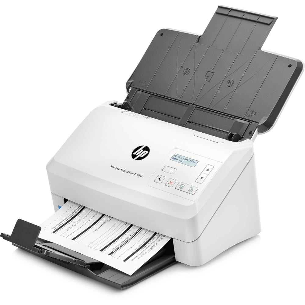 Escáner de Documentos HP Scanjet Enterprise Flow 7000 s3 - Resolución Óptica 600 dpi, Velocidad de E 1407909-REG Escáner de Documentos HP Scanjet Enterprise Flow 7000 s3 - Resolución Óptica 600 dpi, Velocidad de E 1407909-REG