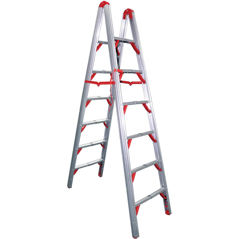 Escalera Telesteps Plegable Doble Cara (7') - Capacidad de Carga 250 lb, Tipo 1 Certificada, Constru