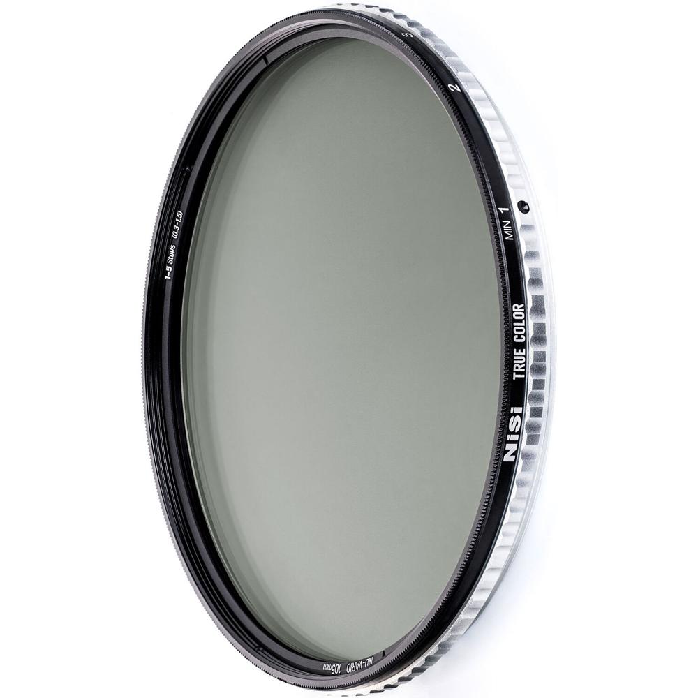 Filtro ND Variable NiSi True Color Pro Nano 1 a 5 Pasos (105mm) - Densidad Neutra 0.3 a 1.5, Control