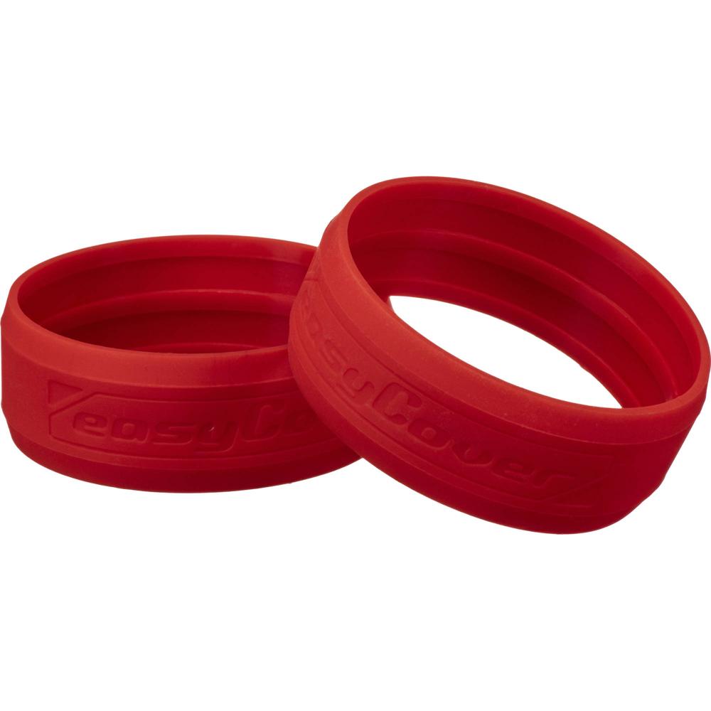 easyCover Anillos para Lentes (Paquete de 2, Rojo) - Protección contra Golpes y Rasguños, Ajuste Seg