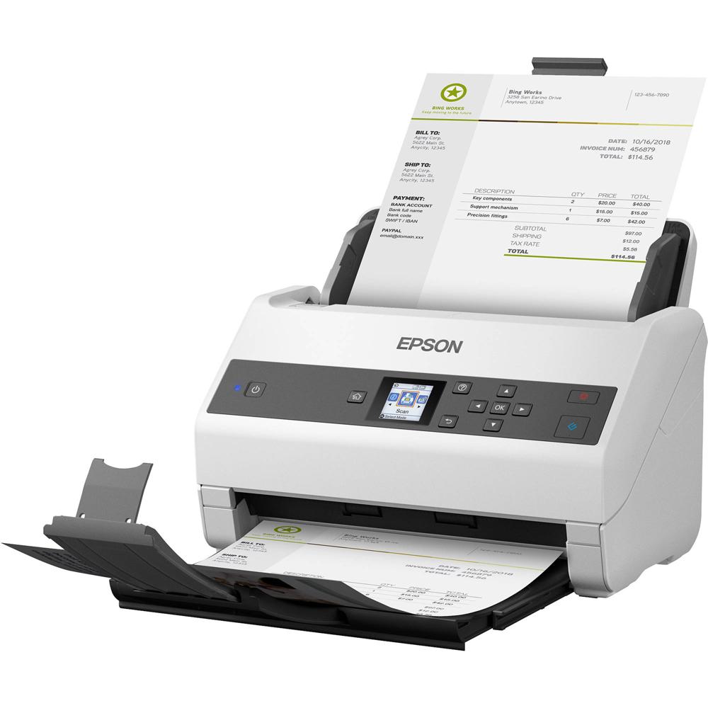 Escáner de Documentos Epson DS-870 Color Dúplex para Grupos de Trabajo - 600 dpi, 65 ppm, ADF 100 Ho