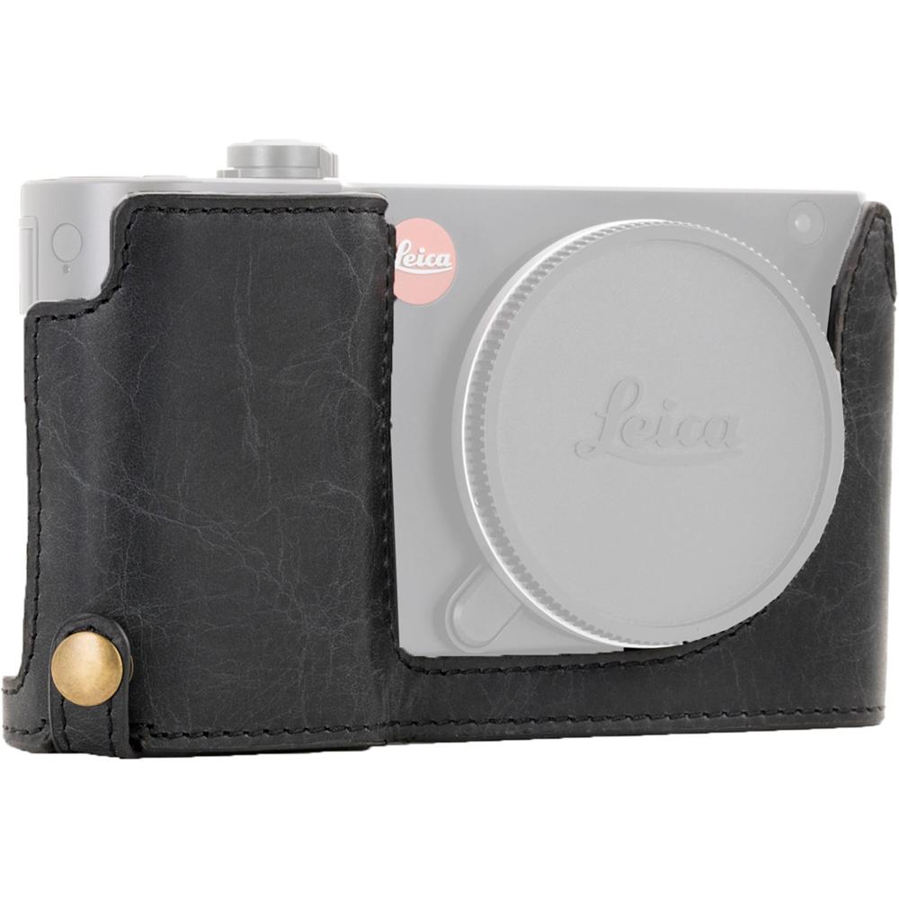 Funda de Cuero MegaGear Ever Ready para Cámara Leica TL2 y TL (Negra) - Acceso a Compartimento de Ba