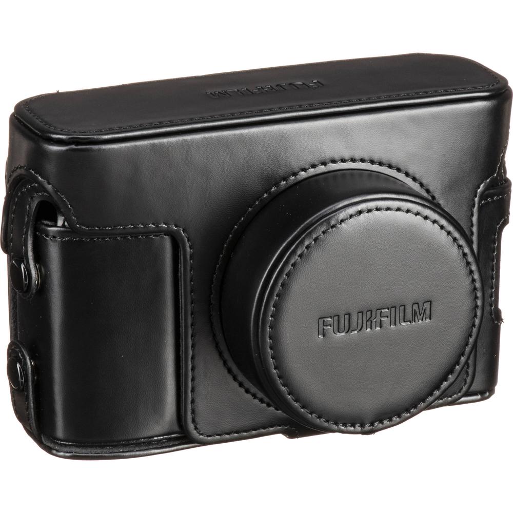 Funda de Cuero FUJIFILM LC-X100V para Cámara Digital X100V (Negra) - Diseño de Cuero Completo, Acces