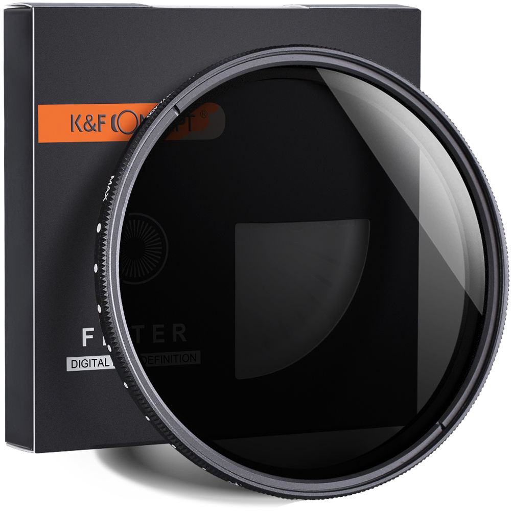Filtro ND Variable K&F Concept Fader ND2-ND400 (40.5mm) - Control de Exposición, Vidrio Óptico, Anil