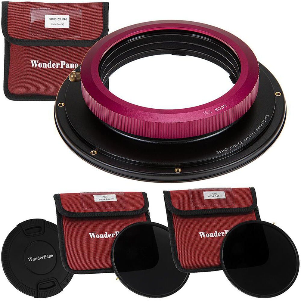 FotodioX WonderPana 145 Unidad Central para Lente FUJIFILM 8-16mm con Filtros de Densidad Neutra Sól