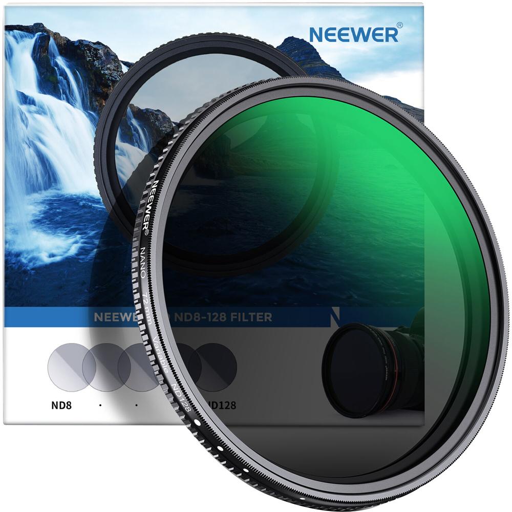 Filtro ND Variable Neewer HD (72mm, 3 a 7 Pasos) - Rango de Ajuste 3 a 7 Pasos, Recubrimiento Nano M 1778138-REG Filtro ND Variable Neewer HD (72mm, 3 a 7 Pasos) - Rango de Ajuste 3 a 7 Pasos, Recubrimiento Nano M 1778138-REG