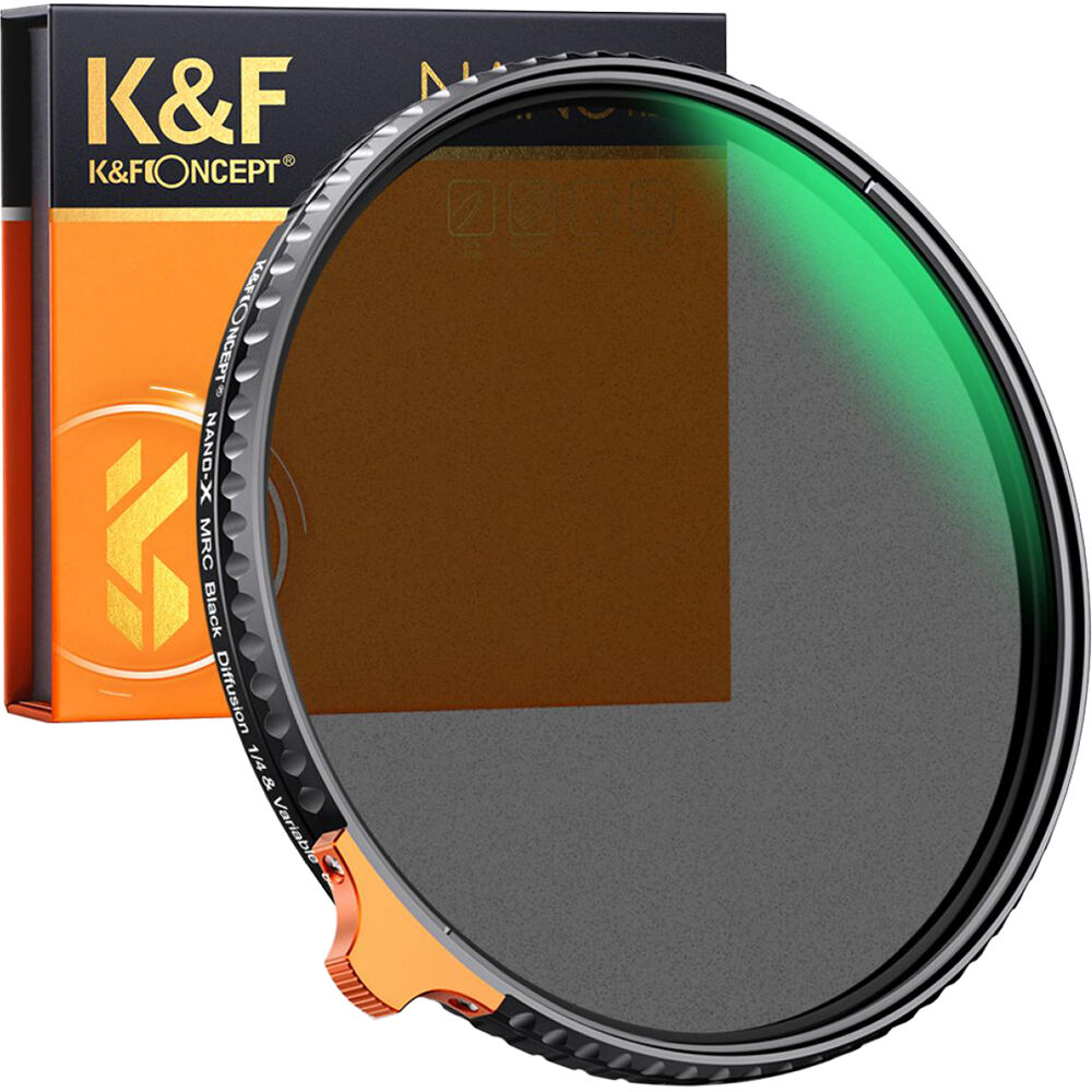 Filtro ND Variable K&F Concept 58mm con Difusión Black Mist 1/4 y Rango ND2-ND32 (1-5 Stops) - Vidri 1707389-REG Filtro ND Variable K&F Concept 58mm con Difusión Black Mist 1/4 y Rango ND2-ND32 (1-5 Stops) - Vidri 1707389-REG