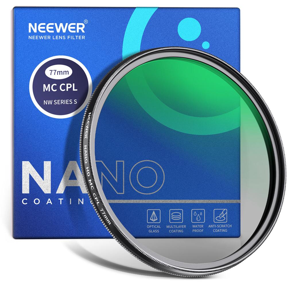 Filtro Polarizador Circular Neewer MC CPL (77mm) - Vidrio Óptico HD, Reducción de Reflectancia < 0.1 1810637-REG Filtro Polarizador Circular Neewer MC CPL (77mm) - Vidrio Óptico HD, Reducción de Reflectancia < 0.1 1810637-REG