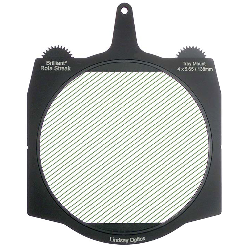Filtro Rota-Streak Lindsey Optics Brilliant² 4 x 5.65"" (Verde, Espaciado de Lente Cilíndrica de 4mm)