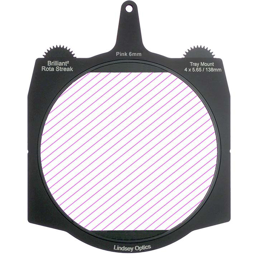 Filtro Rota-Streak Lindsey Optics Brilliant² 4 x 5.65"" (Rosa, Espaciado de Lente Cilíndrica de 6mm)