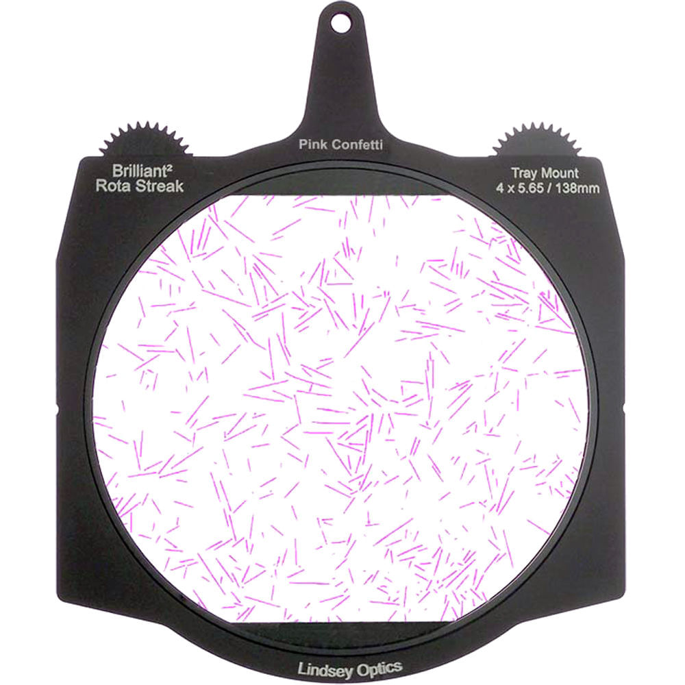 Filtro Rota-Streak Lindsey Optics Brilliant² 4 x 5.65"" (Efecto Confetti Rosa, Marco Rotativo, Constr