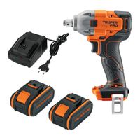 Llave de Impacto 20V - 2 Baterias 4Ah - Cargador Truper 103252-103009-103009-12336