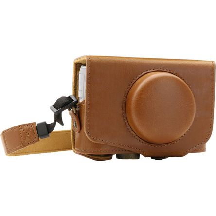 Funda de Cuero MegaGear Ever Ready para Cámara Canon PowerShot SX730 HS/SX740 HS (Marrón Claro) - Aj 1368005-REG