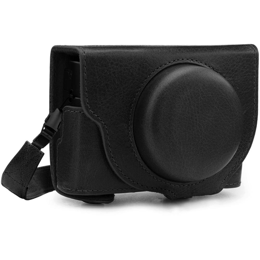 Funda de Cuero Genuino MegaGear Ever Ready para Cámara Sony Cyber-shot DSC-RX100 VII (Negra) - Con S 1535195-REG Funda de Cuero Genuino MegaGear Ever Ready para Cámara Sony Cyber-shot DSC-RX100 VII (Negra) - Con S 1535195-REG