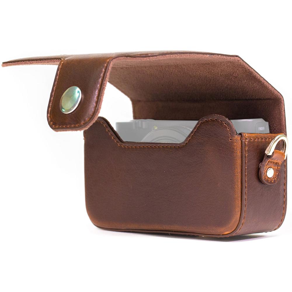 Funda de Cuero Ajustada MegaGear para Cámara Canon PowerShot SX280 HS (Marrón)